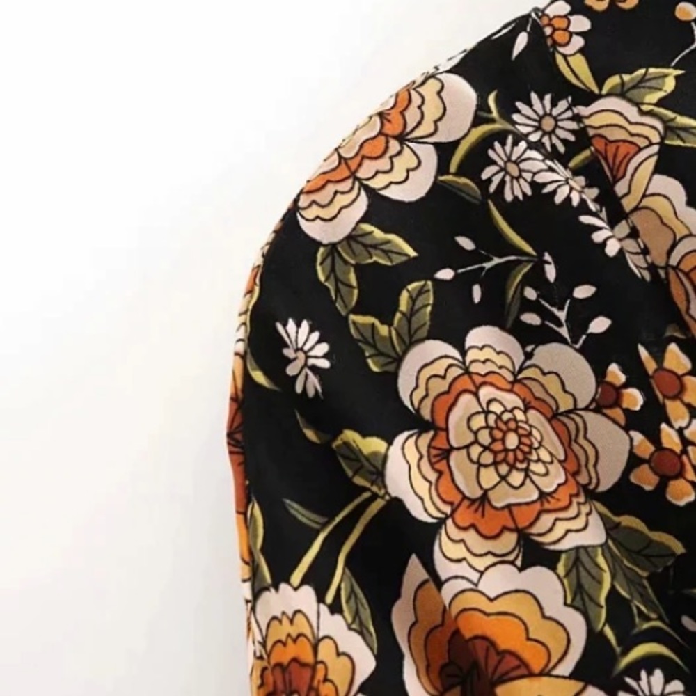 Boho Floral Long Duster Kimono Maxi Robe - Picture 6 of 8